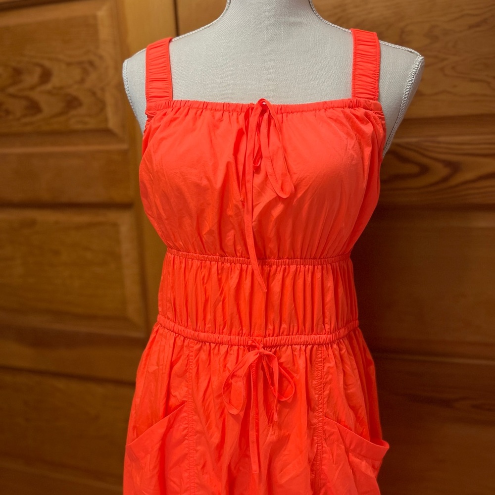 Free People Tropic one piece. Vibrant orange nylon! Perfect for summer!